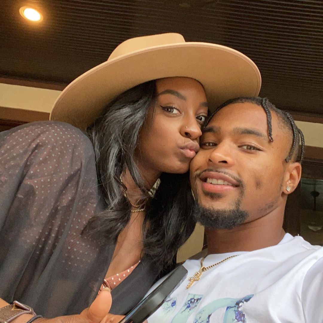 See Simone Biles Flip Out Over Boyfriend Jonathan Owens’ NFL Milestone
